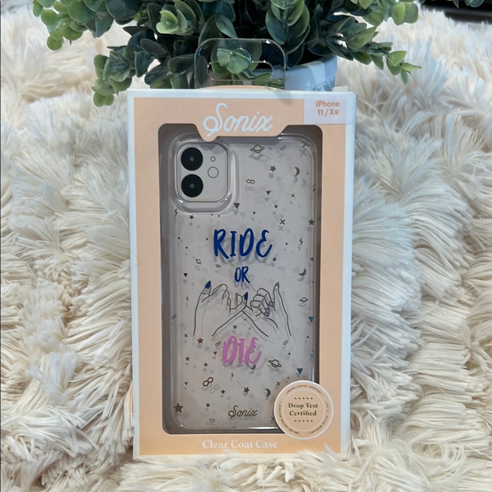 Sonix Clear iPhone Case with Blue, Pink and Gold Foil Design - iPhone 11